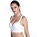 ROPALIA Womens Fitness Yoga Sports Bra Wirefree Seamless Padded Push Up Racerback Top White XL