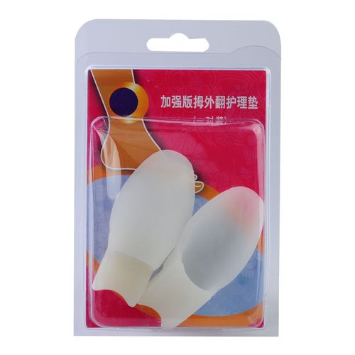 Pair of Medical Silicone Toe Seperator Gel Soft Flexible Toe Separator - White