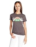 Goodie Two Sleeves Juniors Central Perk Coffee Place Graphic Tee, Charcoal, Large