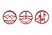 Cookie Cutters | 3-Piece Classic Emoji Set | Heart Eyes, Smile Face, Kiss Face | Shapes | Molds to Cut Out Pastry Dough, Pie Crust | Fun for Kids, birthdays & family activities, & Ginger bread