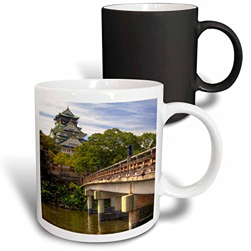 3dRose Japan, Nara Prefecture, Osaka. View of the Osaka Castle from bridge. 11o…