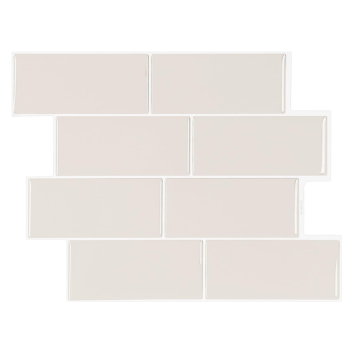 Photo 1 of GRIPRO Peel and Stick Backsplash – Wall Tile for Kitchen Backsplash 11"x11" 3D Adhesive Backsplash Tile for Kitchen, Bathroom 3D Wall Panels (10 Sheets, Beige)