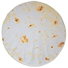 Zen Life Burrito Blanket, Be a Giant Human Burrito, Tortilla or Taco, Soft Plush Giant Round Beach Towel for Kids or Adults