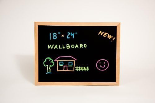 Wood-Framed BLACK Dry-Erase Board (18 x 24ins) by Crestline