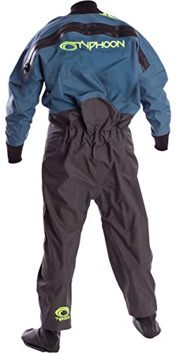 Typhoon Kids Youth Junior Rookie Drysuit Dry Suit Neoprene Seals Grey/Teal. Breathable