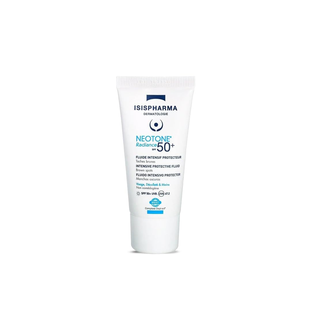 ISISPHARMA NEOTONE RADIANCE SPF 50+ - Spf Moisturizer Face - UV, UVB and Blue Light Protection - Spf 50 sunscreen for Sensitive Skin - Anti Dark Spot - Made in France
