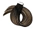 20pcs/50g per package 16 Inch Tape In Hair Extensions Double Sided Tape #1BT6P1B Natural Black to Chestnut Brown Highlight Black Piano Color Skin Weft Remy Silk Straight Hair Tape in Extensions