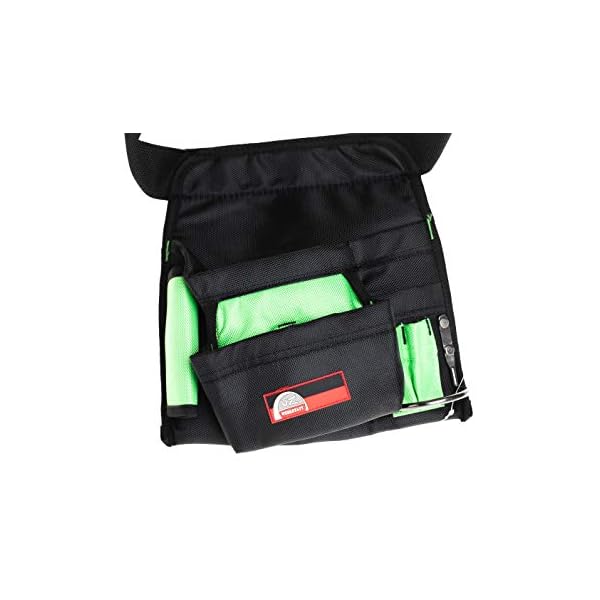 Werkzeuggürtel mit 7 Taschen, wasserabweisend, Schlaufe für Metallhammer, 29x27x6,5cm – Bild 3