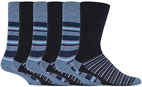 6 Pairs Mens No Elastic Loose Wide Honeycomb Top Cushion Foot Cotton Socks