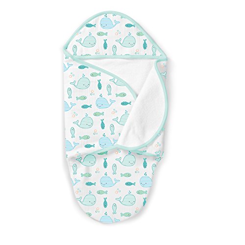SwaddleMe Baby Bath 5 Piece Gift Set, Striped Whales, One Size