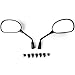 Krator Universal Motorcycle Cruiser Scooter Moped ATV Mirrors Black + Bolt Adapters Compatible with Most Harley Suzuki Honda Kawasaki Cruisers Touring Sportbike Scooters Rear View - Free Adapters