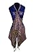 Peach Couture Soft Vintage Persian Paisley Printed Solid Pashmina Shawl Scarf (Royal Blue/Red)