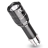 MCCC 250 Lumens Small LED Rechargeable Car Emergency Flashlight for 12 Volt Car Cigarette Lighter Vechicle Charge, Portable Mini Torch Light with Car Charger and Outdoor Survival Tool for Camping