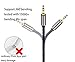 Ruaeoda Aux Cord 25 Feet,3.5mm to 3.5 mm Stereo Audio Headphone Cable Double Shielded Long Aux Extension Cable Male to Male Stereo Auxillary Shielding Audio Headphone Cable Cord