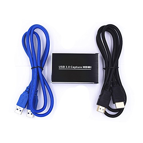 KEBIDU HDMI to USB3.0 Video Capture Full HD 1080P 60FPS HDMI Video Capture Card Box Standard for Windows/Linux/Mac HDMI Capture Dongle USB UVC and UAC