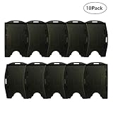 Open Face Two Cards ID Badge Holder 2-Sided Rigid Plastic, Black Color Vertical and Horizontal Direction (10 pack)