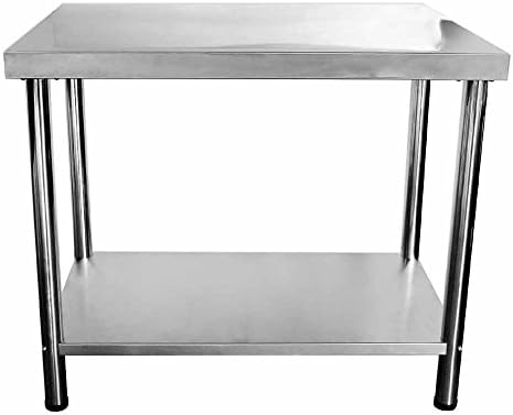 V2a Edelstahl Tisch Gastronomie Beistelltisch Grilltisch 100 X 50 Cm 85 Cm Hoch Amazon De Garten