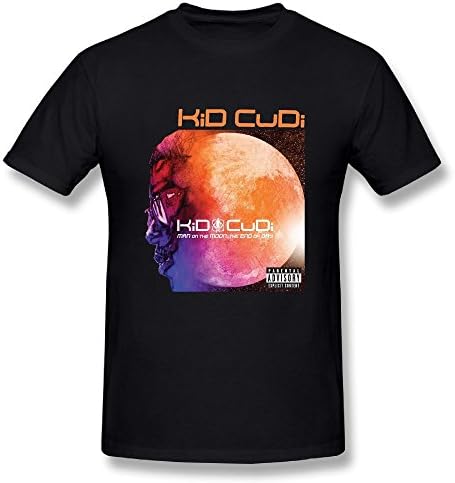 JudeB Mens Kid Cudi Man On The Moon Funny T-Shirts Black 3X