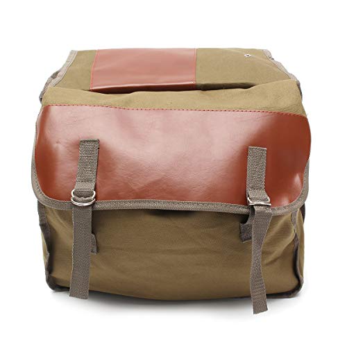 dDanke 1 Pair Canvas Bike Panniers Bag Multi Function Motorcycle Rear Bag Outdoor Storage Bag for Mountain Cycling Army Green 40X15X30CM
