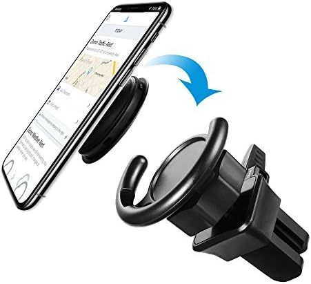 Car Mount for Pop Socket, Pop-Out Phone Stand Air Vent Holder by Cookan - 360° Rotation Adjustable Switch Lock - Support iPhone Android Black