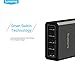 Lumsing 40W 5-Port USB Intelligent Fast Charging Hub for Andorid and iOS Devices - Black