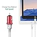 Car Charger RAVPower 24W 4.8A Mini Dual USB Car Adapter with iSmart 2.0, Compatible with iPhone Xs XS Max XR X 8 7 Plus, iPad Pro Air Mini and Galaxy S9 S8 Plus, Edge Note Series and More (Red)