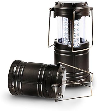 Vshiny Camping Lantern 30 LED tent light LED Flashlights For Hiking, Blackouts and Emergency Grey ( Collapsible)