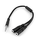 StarTech.com Headset adapter for headsets with separate headphone / microphone plugs - 3.5mm 4 position to 2x 3 position 3.5mm M/F