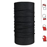 GOT 16-in-1 Headband [Solid] - Multifunctional Microfiber Sports Headwear - Fishing, Cycling, Yoga, Running - Breathable, Moisture Wicking - Works as Scarf, Dust Mask, Neck Gaiter, Bandana (Black)