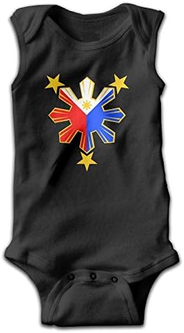 Pinoy Filipino Flag Stars And Sun Baby Boys Girls Sleeveless Bodysuits Rompers Outfits 24 Months