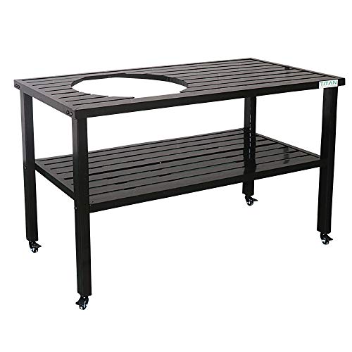 Titan Ceramic Grill Table | Aluminum | Fits Large BGE and Kamado Joe