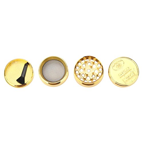 Chartsea Tobacco Herb Spice Grinder Herbal Alloy Smoke Metal Crusher NEW (Gold)