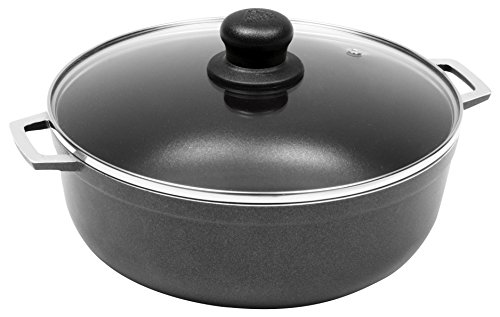 IMUSA USA CHI-00086 Charcoal Nonstick Caldero with Glass Lid 14.5-Quart
