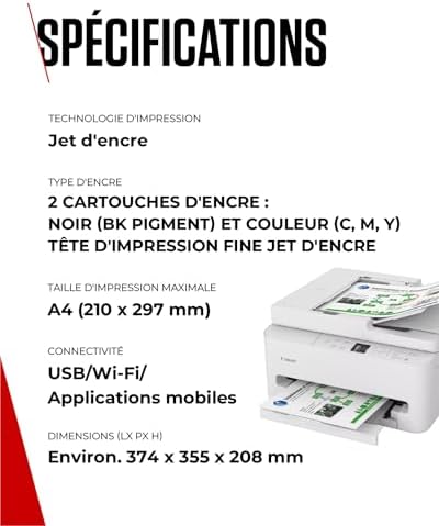 PIXMA TS7550i Imprimante Photo Jet d'encre Multifonction WiFi