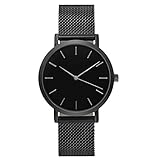 Charberry Unisex Classic Watches Quartz Dial Clock Analog Wrist Watch (Black)