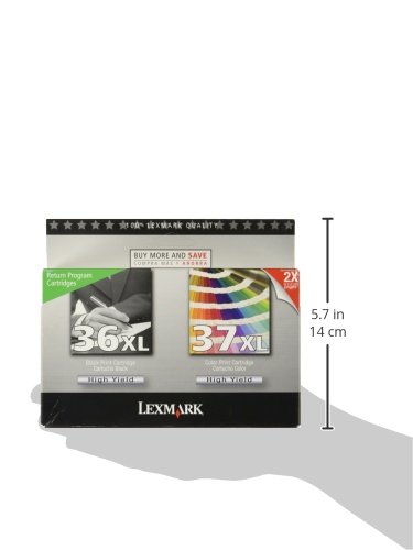 Lexmark 36XL/37XL High Yield Black/color Return Prog Print Cart