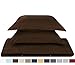 Duvet Cover for a Duvet Insert Comforter, Queen Size, Brown Chocolate Solid Color, 100% Double Brushed Microfiber Fabric 1800 Series Luxury Bedding Collection, Hypoallergenic, Most Cozy Comfortable Bedroom Set on Amazon, Basic 3-Piece Set Includes Silky Soft Duvet Cover with Pillow Shams, Supreme Quality Bed Linen Sale by Nestl Bedding