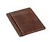 Andar Leather Slim Wallet, Minimalist Front Pocket RFID Blocking Card Holder Made of Full Grain Leather - The Scout (Dark Brown)