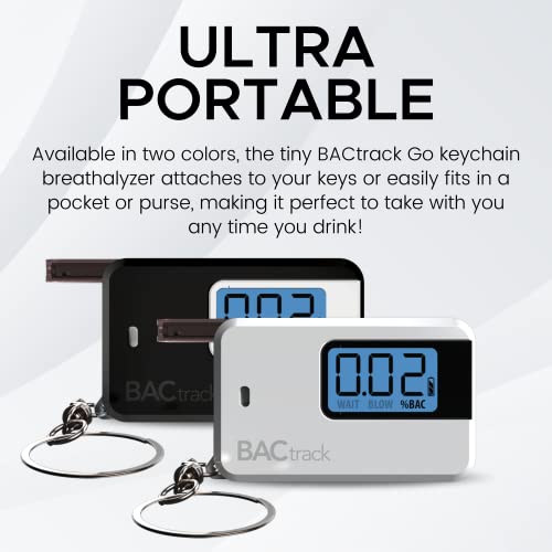 BACtrack Go Keychain Breathalyzer (White) UltraPortable Pocket