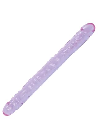 Doc Johnson - Crystal Jellies Double Dong - 18 inch - lila