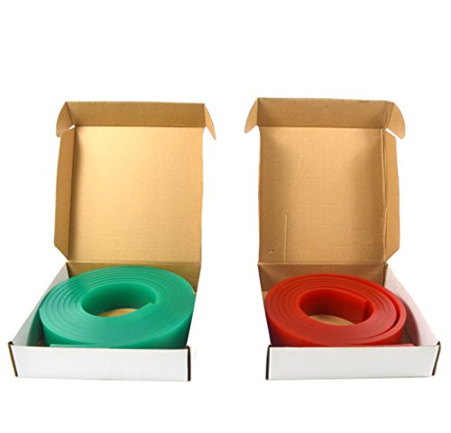 Techtongda Screen Printing Squeegee Blade Rubber 65/75 Durometer 144 inches/roll (65 Durometer)