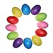 FOME Percussion Musical Egg, 12PCS Playful Plastic Maracas Egg Shakers Set Musical Egg Shakers Child Kids Instrument Toy with 6 2.2x1.6in