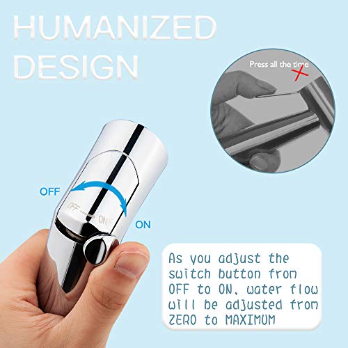 Houtingmaan Baby Cloth Diaper Sprayer, Diaper Washer Handheld Bidet Sprayer Set, Shattaf Shower Sprayer Kit, Chrome Bidet Sprayer for Cloth Diapers, Pet, Personal Hygiene ... (Chrome2)