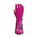 Vgo 1-Pair Ladies' Synthetic Leather Gardening Gloves, Long Sleeves Gauntlet, Breathable & Grip Work Gloves, High Dexterity, Washable (Size L, Red, SL7445)