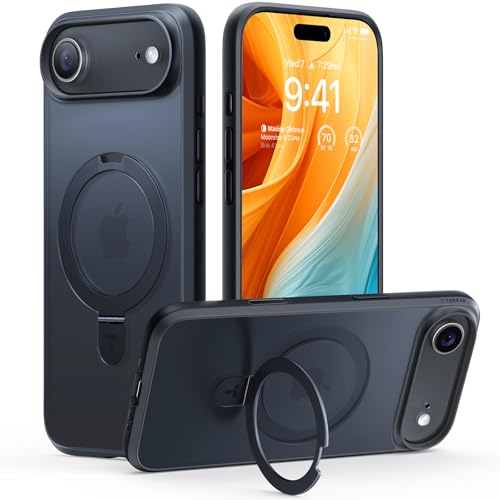 TORRAS Ostand Q1 für iPhone 17 Air Hülle mit MagSafe Case, schlank, Schwarz