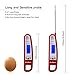 Outdepot Digital Instant Read Cooking Meat Thermometer - Collapsible Pocket Thermometer with Magnetic Back, Long Probe Grilling Thermometer LCD Screen - for Food, Meat, Grill, BBQ, Milk and Bath Water