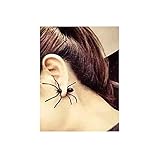 Sexy Sparkles Halloween Spider 3D Double Sided Ear Stud Cute Earring for Women