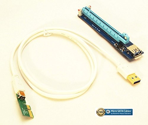 PCIe 1X to PCIe 16X Card with USB 3.0 Cable