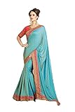PCC Indian Women Designer Party wear sky blue Color Saree Sari K-5243-47