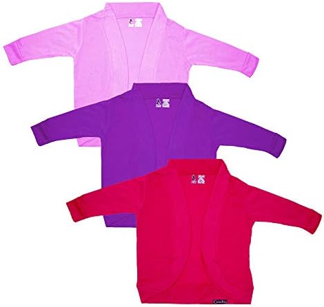 GOODTRY Girl's Viscose Shrug Pack of 3 Multicolor